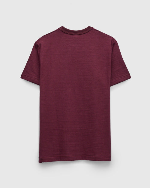 4601 Loopwheel Tee in Bordeaux