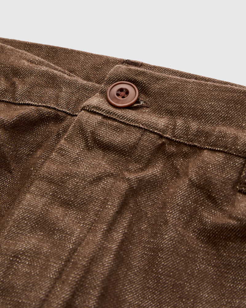 Harvest Pant in Brown Denim