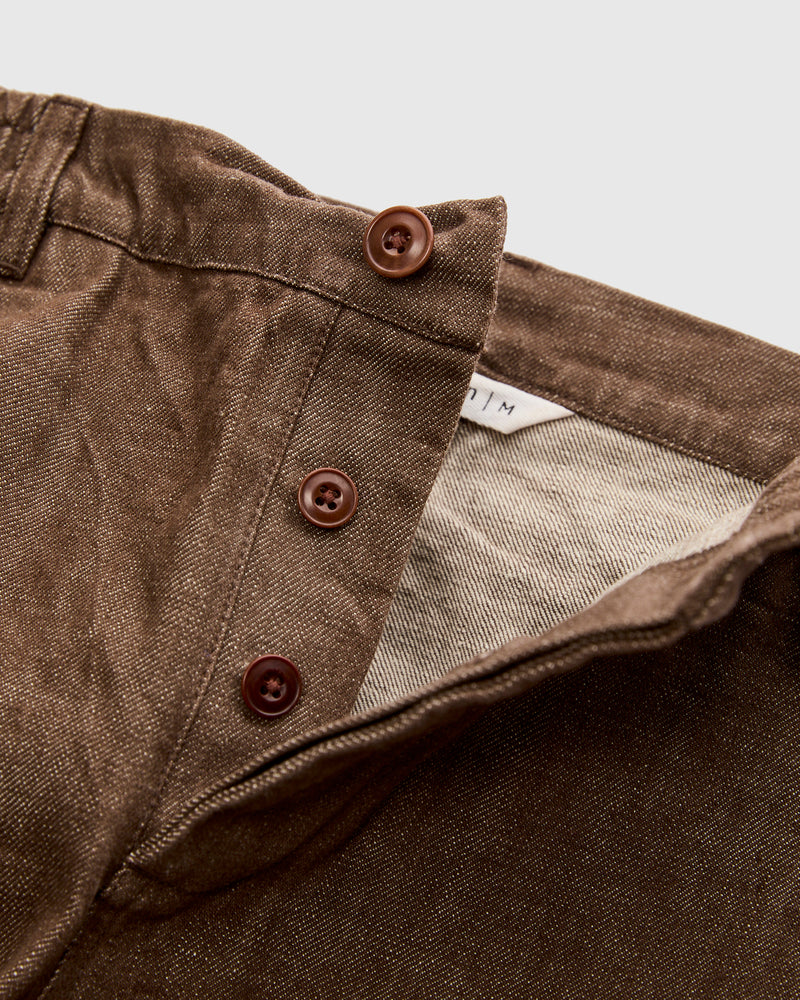 Harvest Pant in Brown Denim