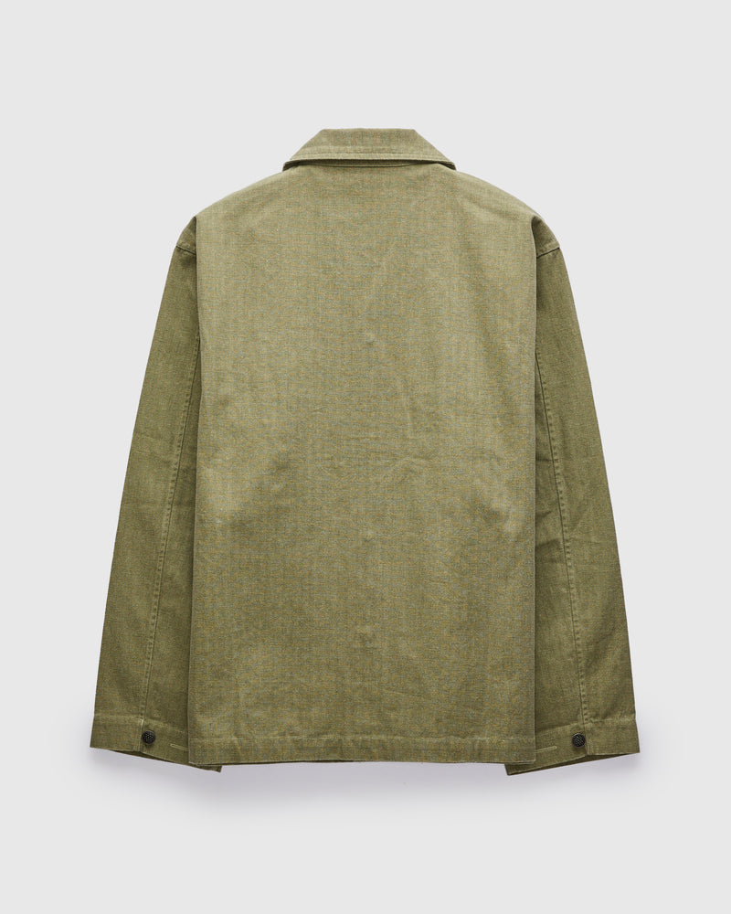 M43 Overshirt in Olive Herringbone Twill