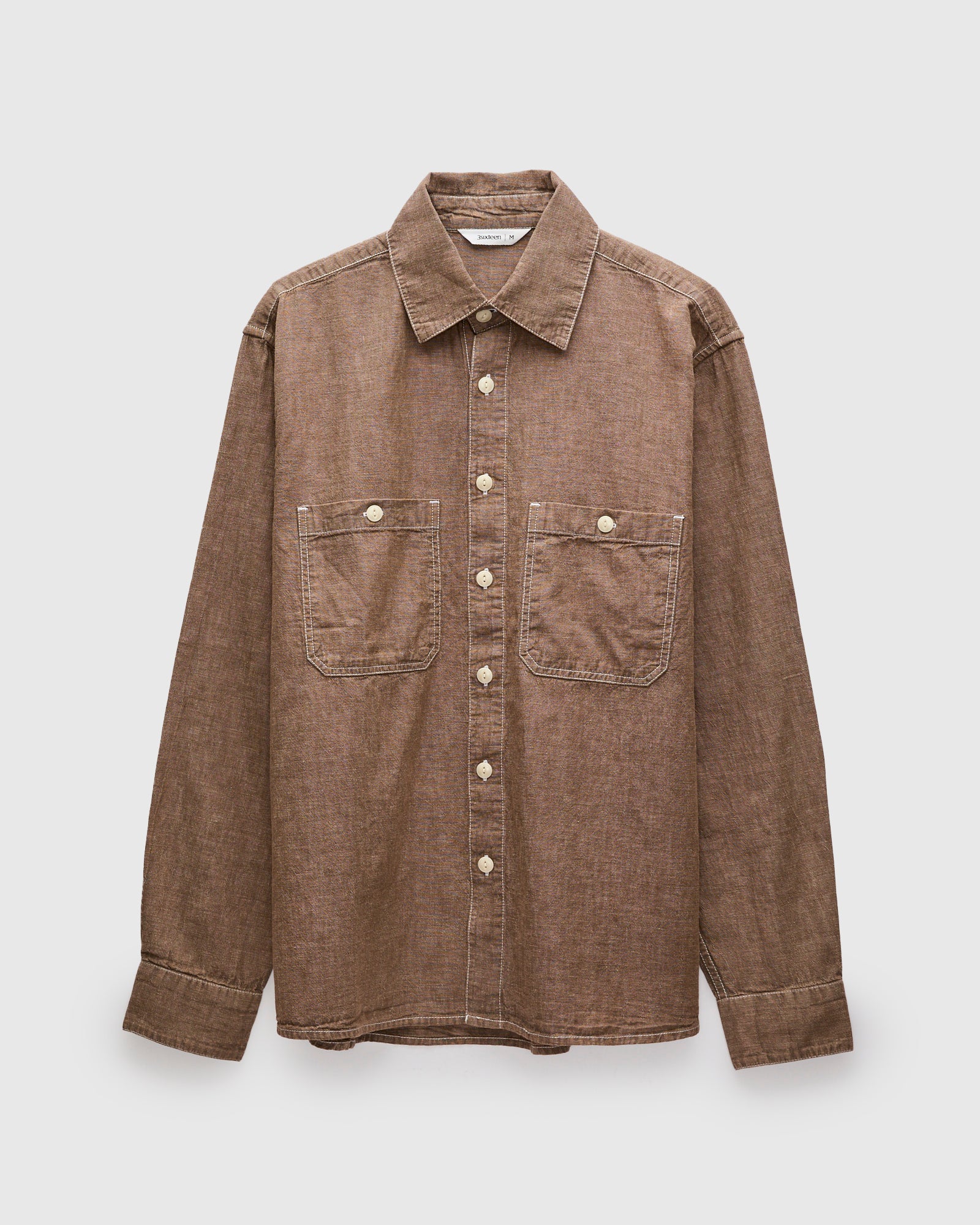 Utility Shirt in Brown Chambray – Blue Owl Workshop