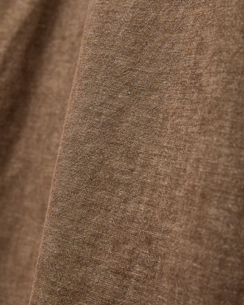 Utility Shirt in Brown Chambray