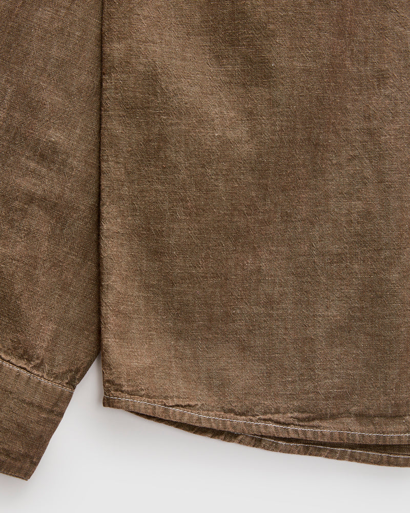 Utility Shirt in Brown Chambray