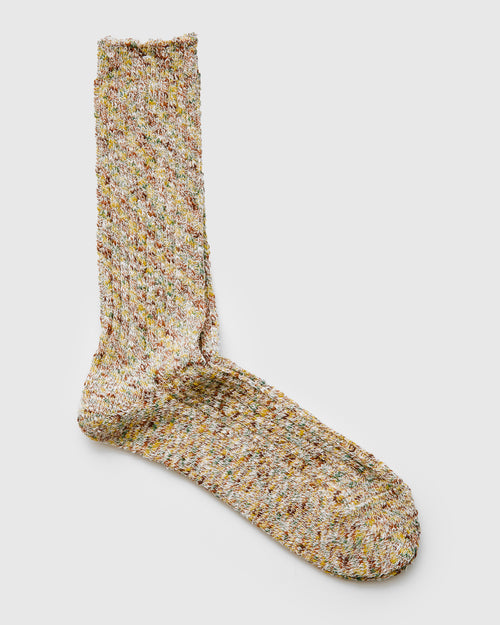 Homespun Yarn Crew Sock in Elote