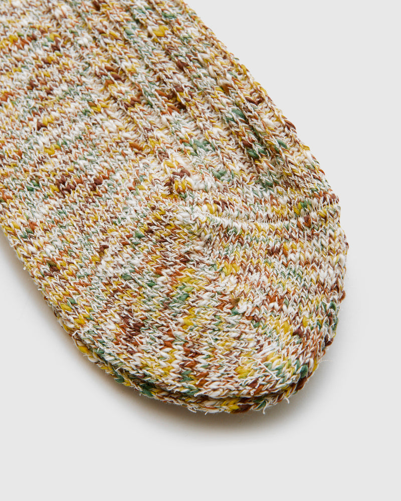 Homespun Yarn Crew Sock in Elote