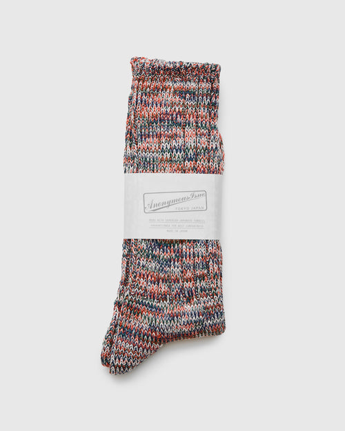Melange Crew Sock in Anemone