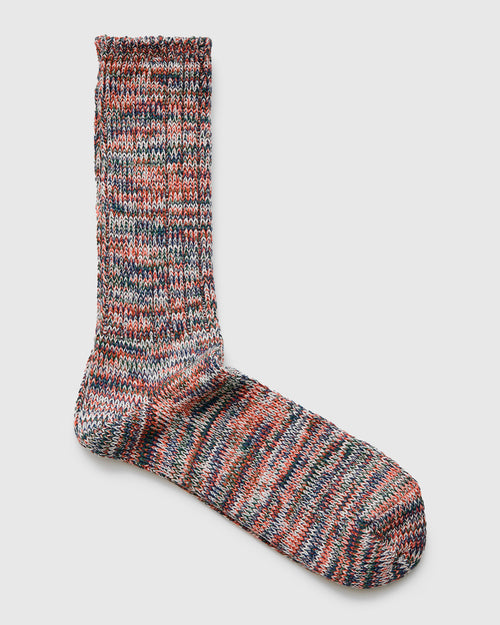 Melange Crew Sock in Anemone