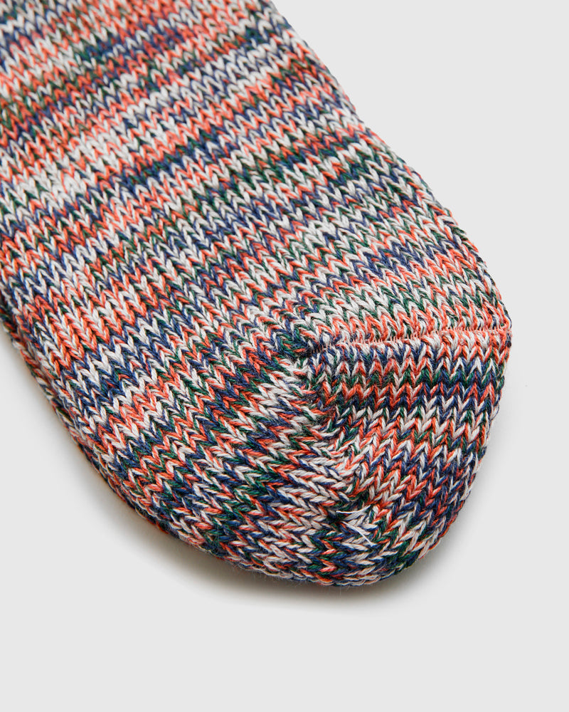Melange Crew Sock in Anemone