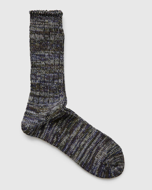 Melange Crew Sock in Cavern