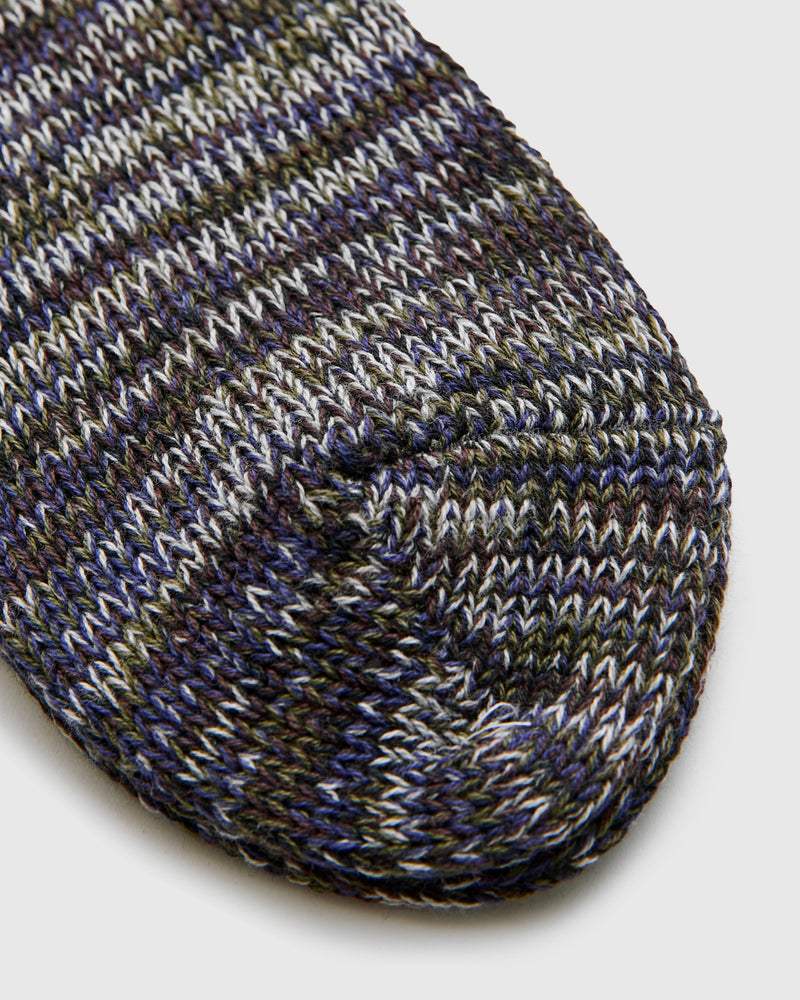 Melange Crew Sock in Cavern
