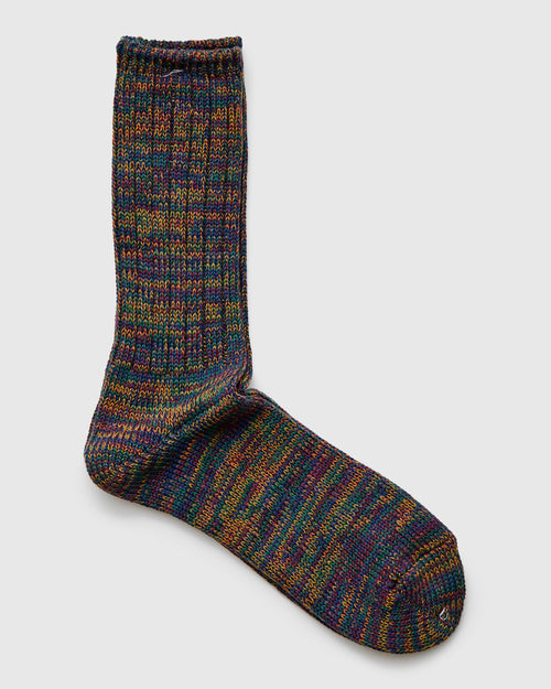 Melange Crew Sock in Ivy League