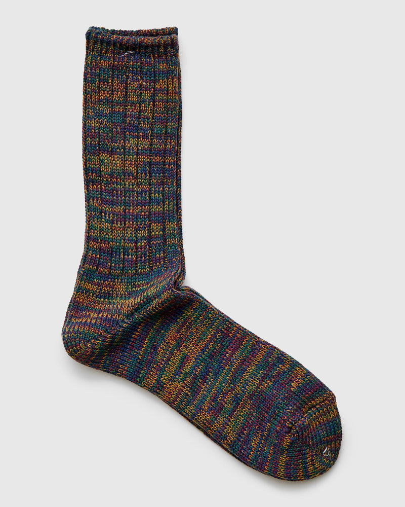 Melange Crew Sock in Ivy League