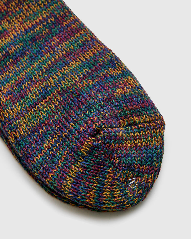 Melange Crew Sock in Ivy League