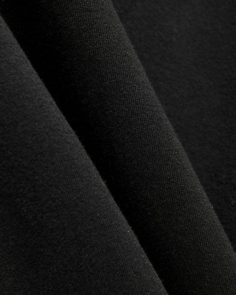 Azuma-Knit Fleece Crewneck Sweater in Black