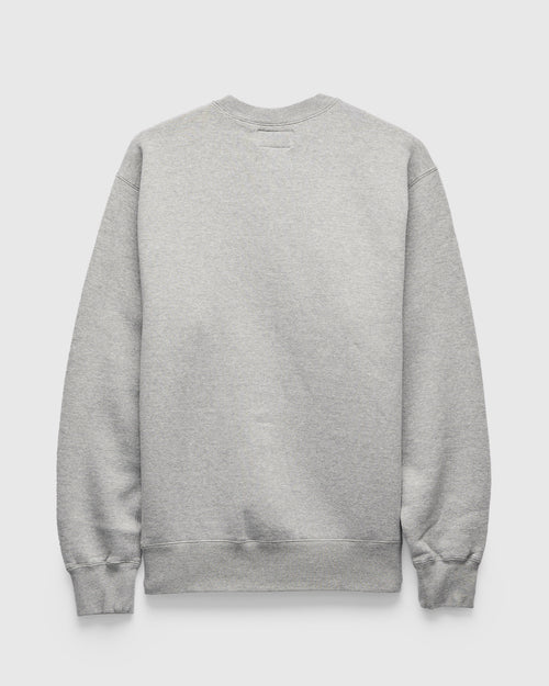 Azuma-Knit Fleece Crewneck Sweater in Heather Grey