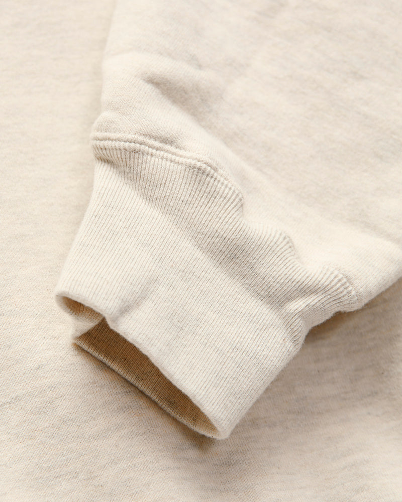 Azuma-Knit Fleece Crewneck Sweater in Oatmeal