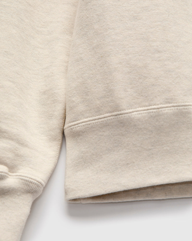 Azuma-Knit Fleece Crewneck Sweater in Oatmeal