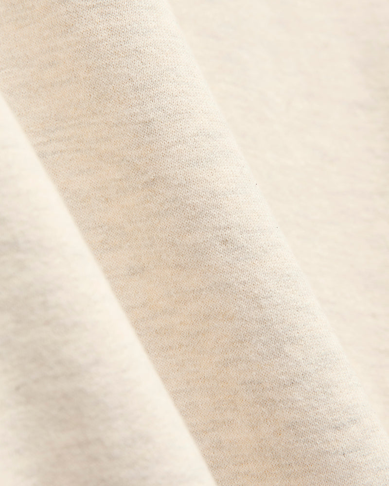 Azuma-Knit Fleece Crewneck Sweater in Oatmeal