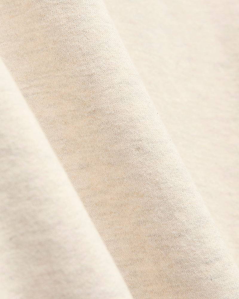 Azuma-Knit Fleece Pullover Hoodie in Oatmeal