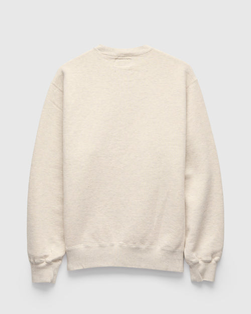 Azuma-Knit Fleece Crewneck Sweater in Oatmeal
