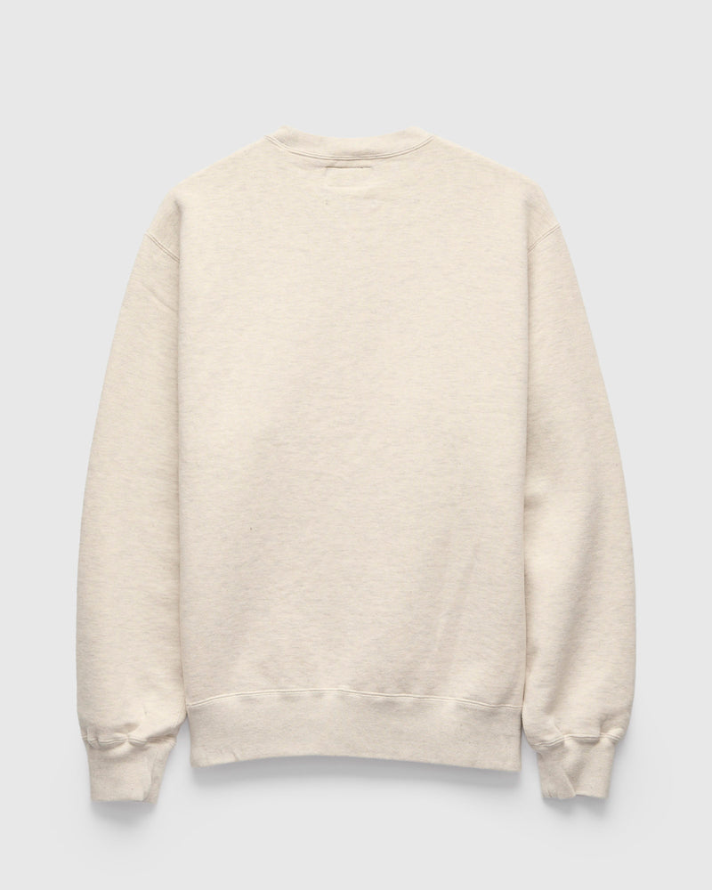Azuma-Knit Fleece Crewneck Sweater in Oatmeal