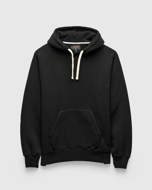 Azuma-Knit Fleece Pullover Hoodie in Black