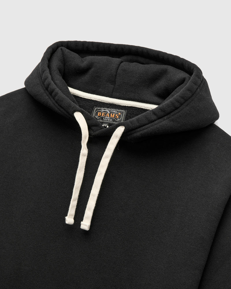 Azuma-Knit Fleece Pullover Hoodie in Black