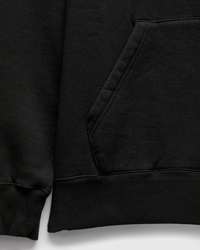 Azuma-Knit Fleece Pullover Hoodie in Black