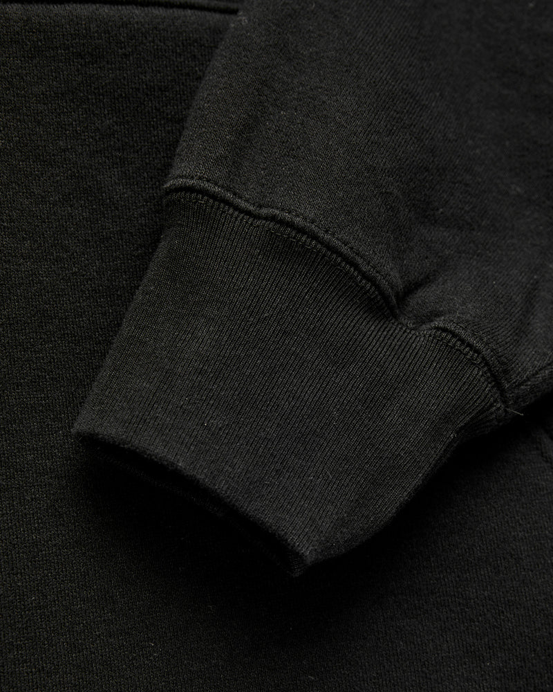 Azuma-Knit Fleece Pullover Hoodie in Black