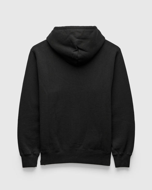 Azuma-Knit Fleece Pullover Hoodie in Black