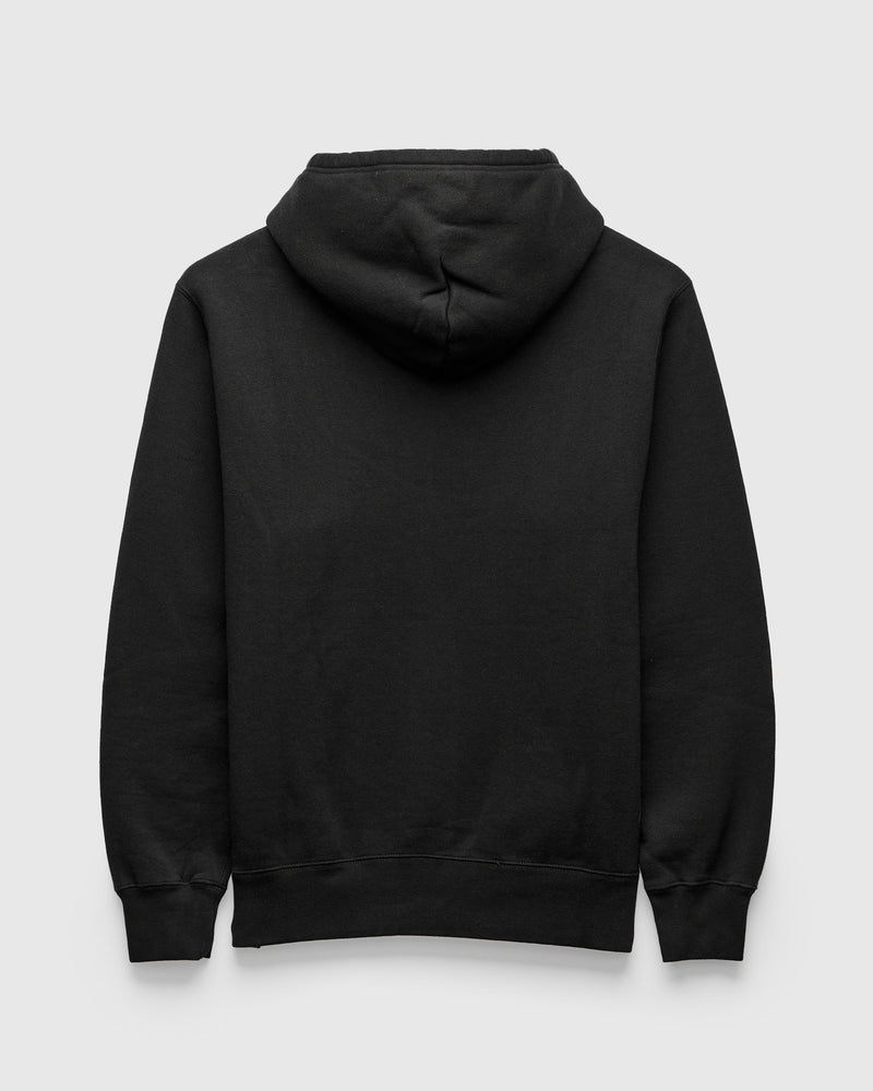 Azuma-Knit Fleece Pullover Hoodie in Black