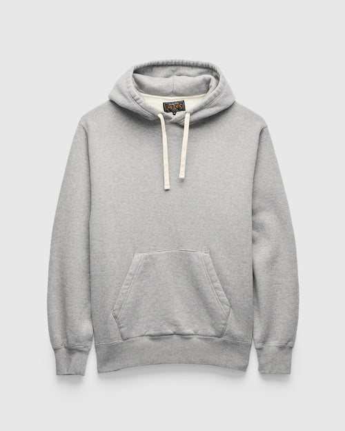 Azuma-Knit Fleece Pullover Hoodie in Heather Grey