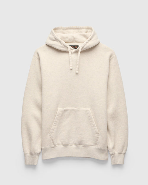 Azuma-Knit Fleece Pullover Hoodie in Oatmeal
