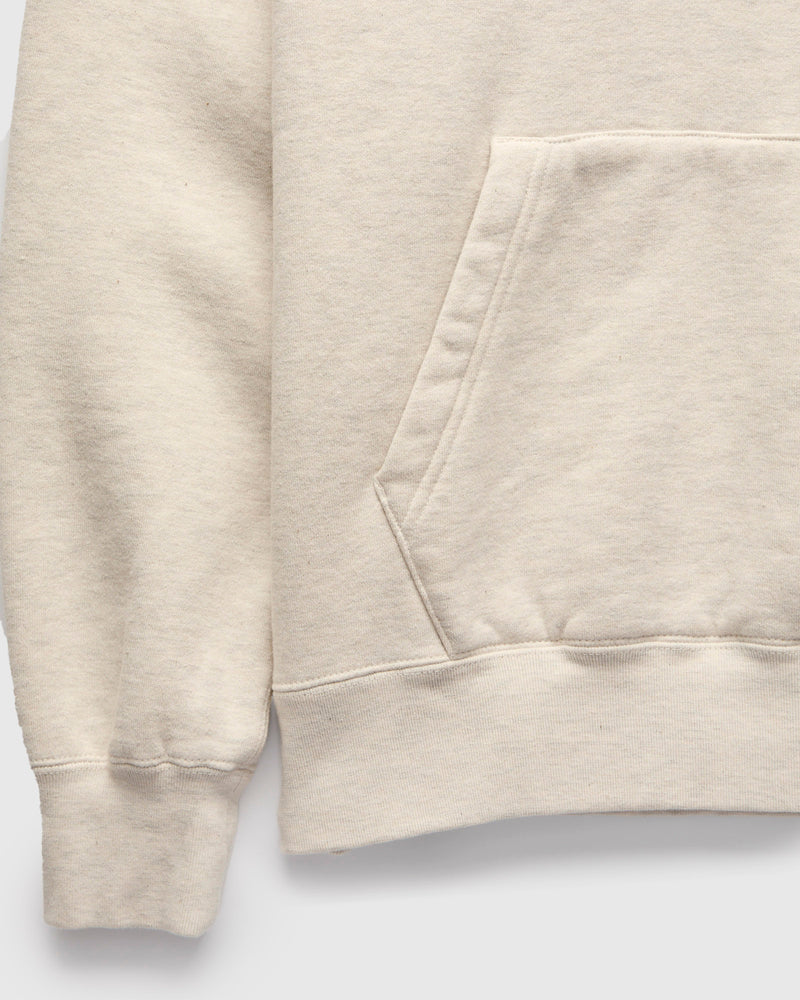 Azuma-Knit Fleece Pullover Hoodie in Oatmeal