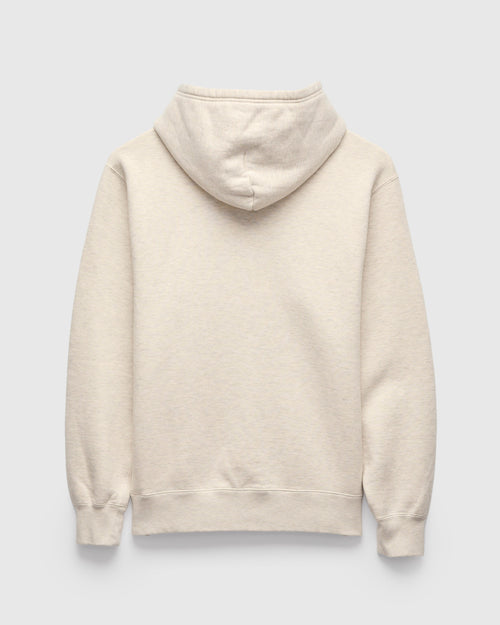 Azuma-Knit Fleece Pullover Hoodie in Oatmeal