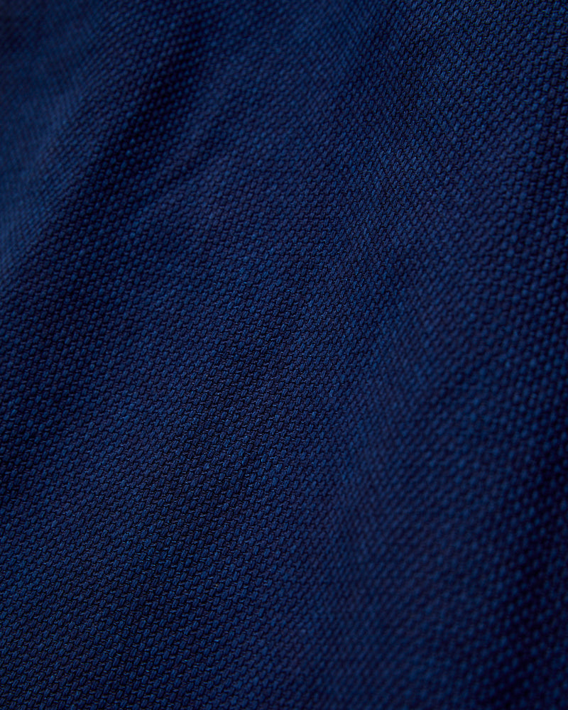 Double Cloth Sashiko Trucker Jacket in Pure Indigo