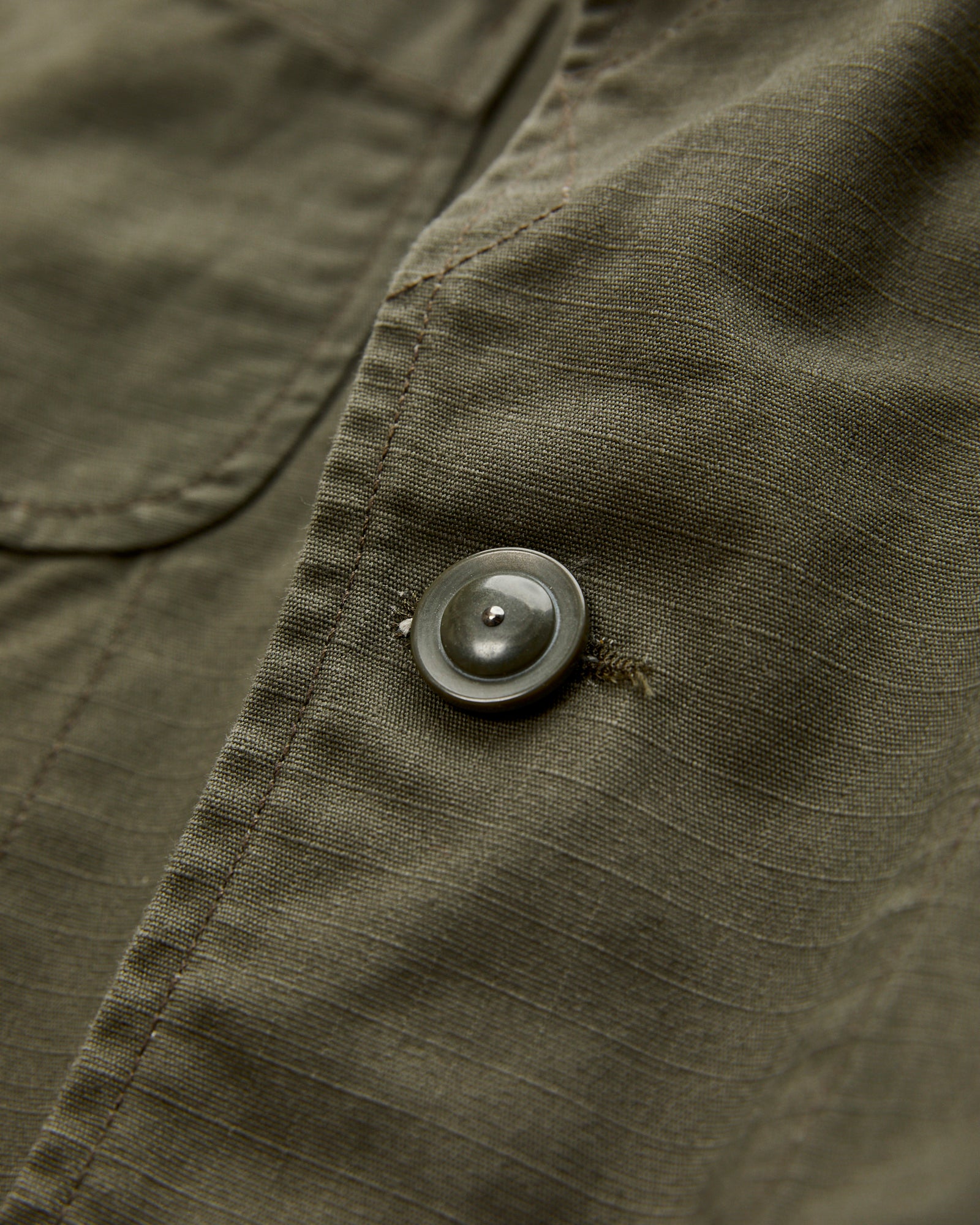 Bedford Jacket in Olive Heavyweight Cotton Ripstop – Blue Owl Workshop