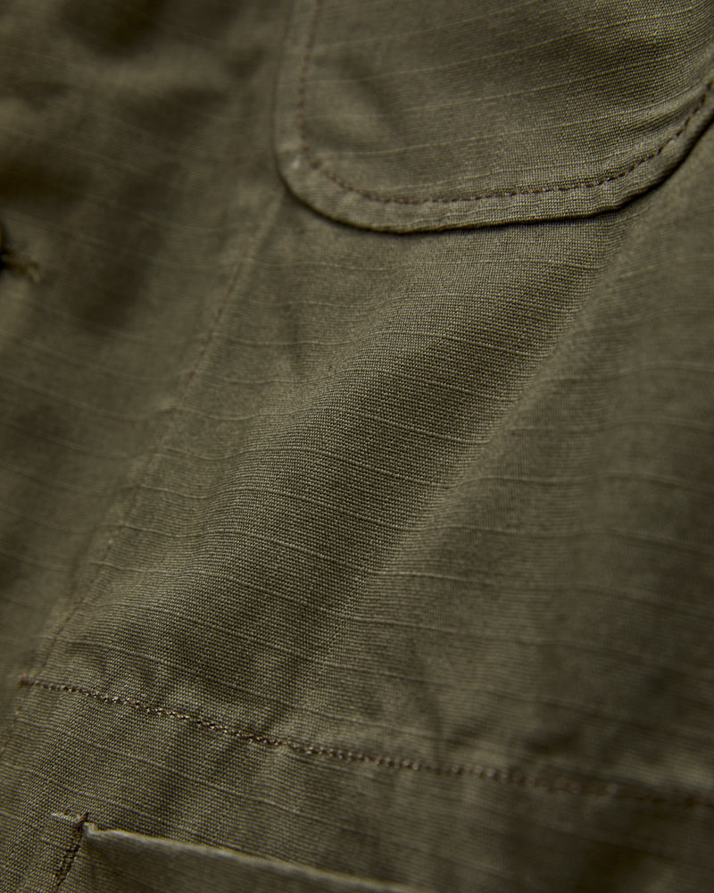 Bedford Jacket in Olive Heavyweight Cotton Ripstop