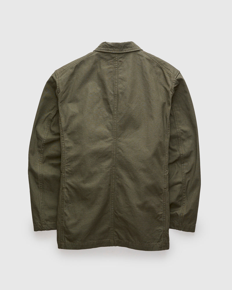 Bedford Jacket in Olive Heavyweight Cotton Ripstop