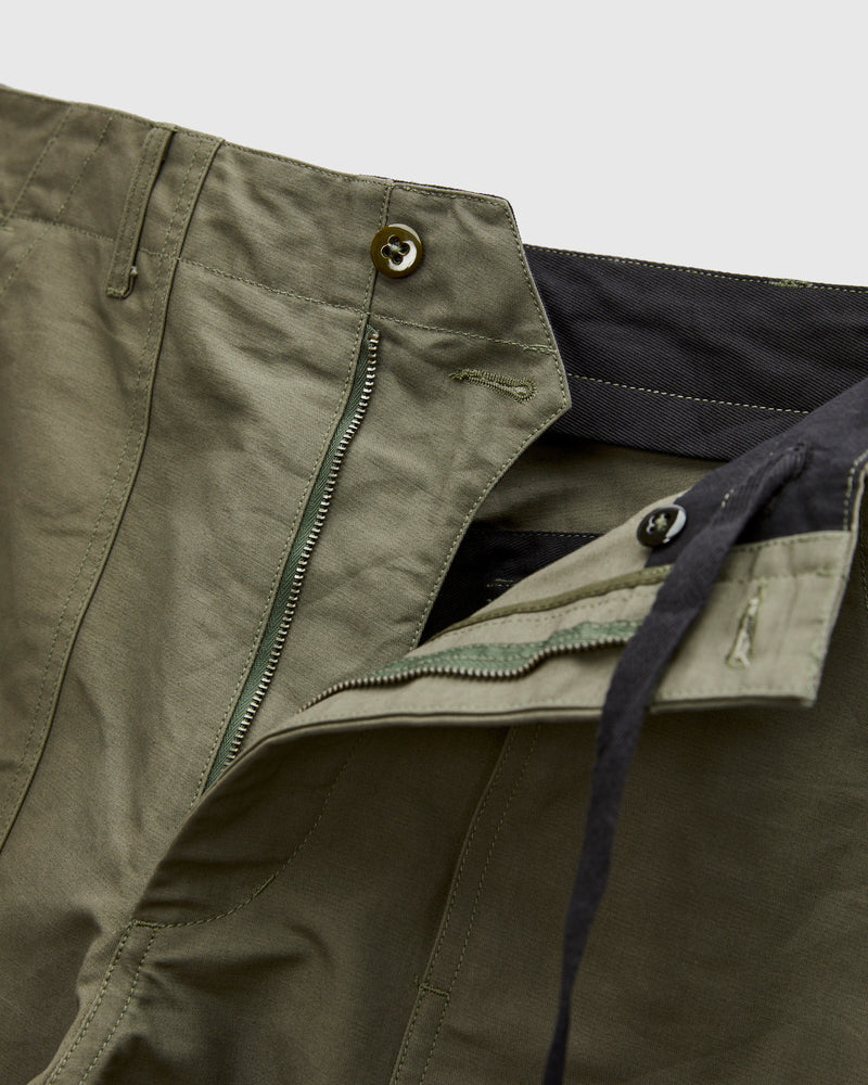 Fatigue Pants in Olive Cotton Double Cloth