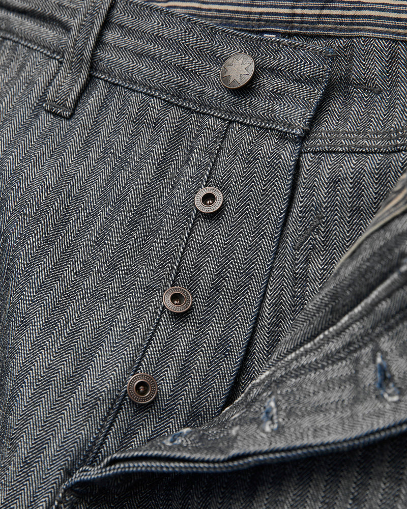 Ortega Pant in 13oz Grey Herringbone