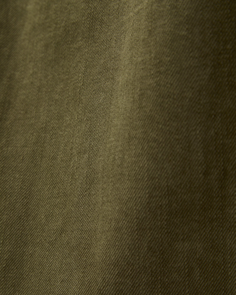 12.5oz "Military Green" Natural Slub Selvedge Denim - Barrel Wide Straight