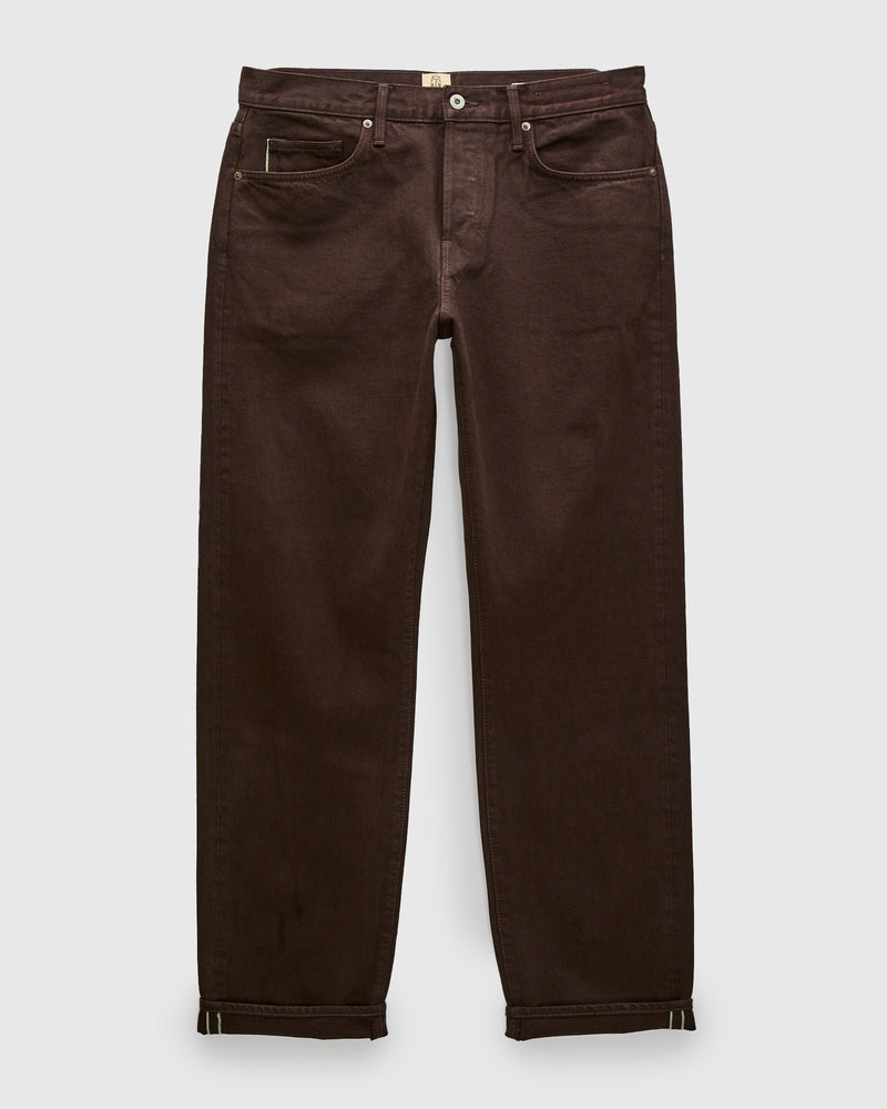 12.5oz "Carob" Natural Slub Selvedge Denim - Barrel Wide Straight