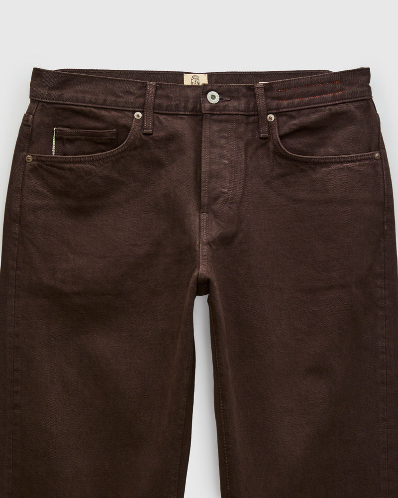 12.5oz "Carob" Natural Slub Selvedge Denim - Barrel Wide Straight