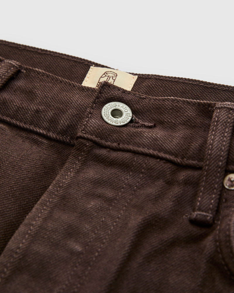 12.5oz "Carob" Natural Slub Selvedge Denim - Barrel Wide Straight