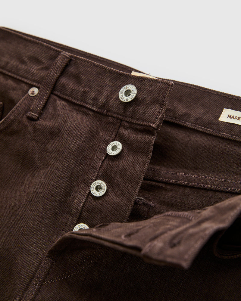 12.5oz "Carob" Natural Slub Selvedge Denim - Barrel Wide Straight