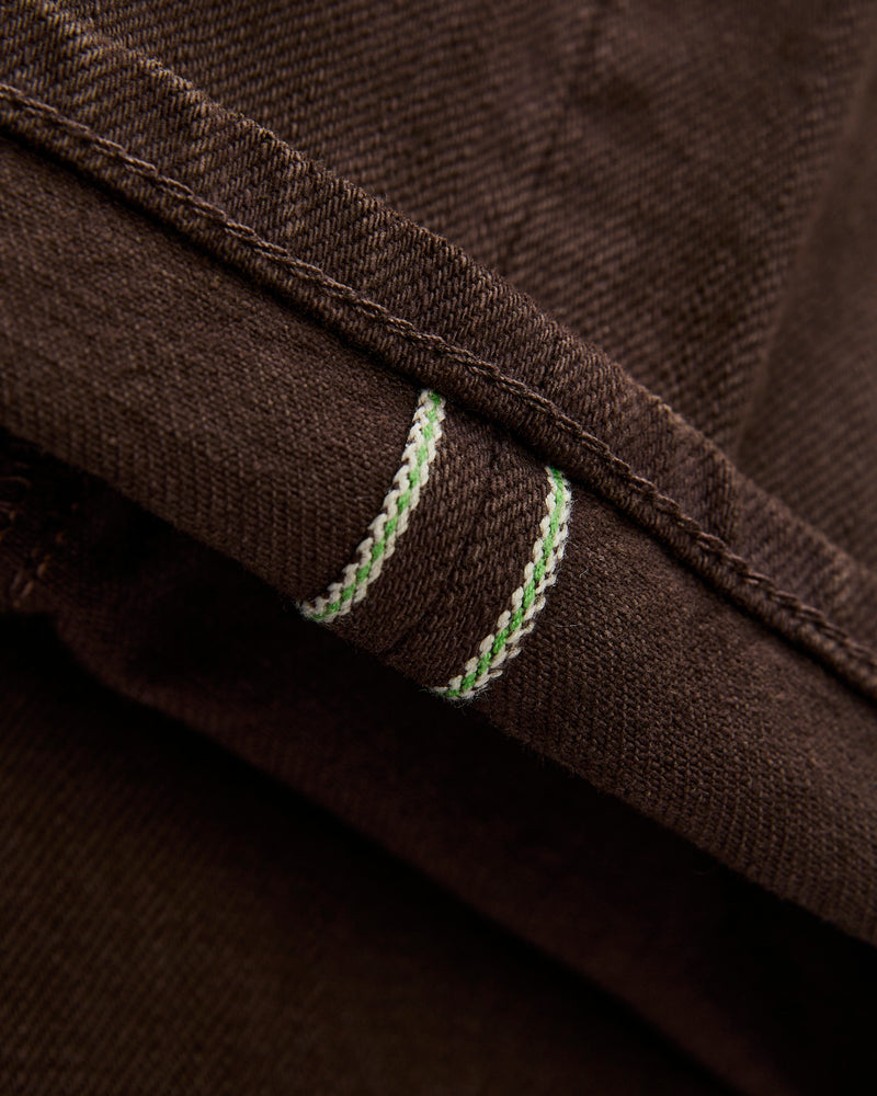 12.5oz "Carob" Natural Slub Selvedge Denim - Barrel Wide Straight
