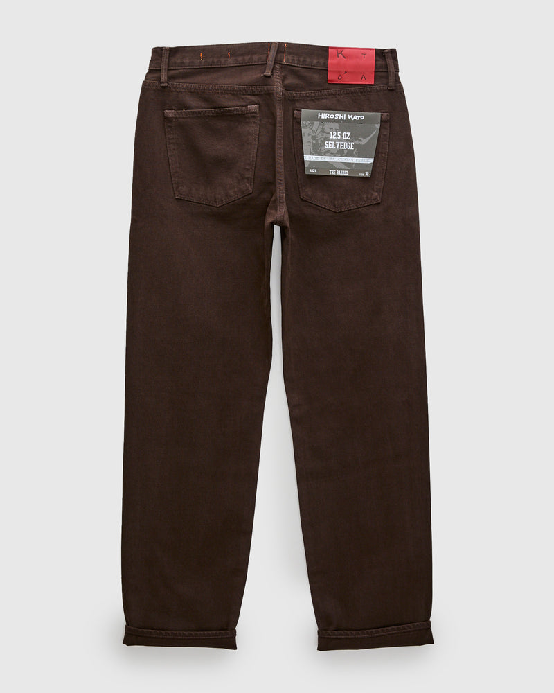 12.5oz "Carob" Natural Slub Selvedge Denim - Barrel Wide Straight