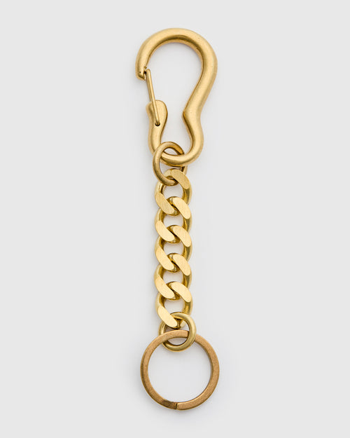 Cut Edge Chain Carabiner in Brass