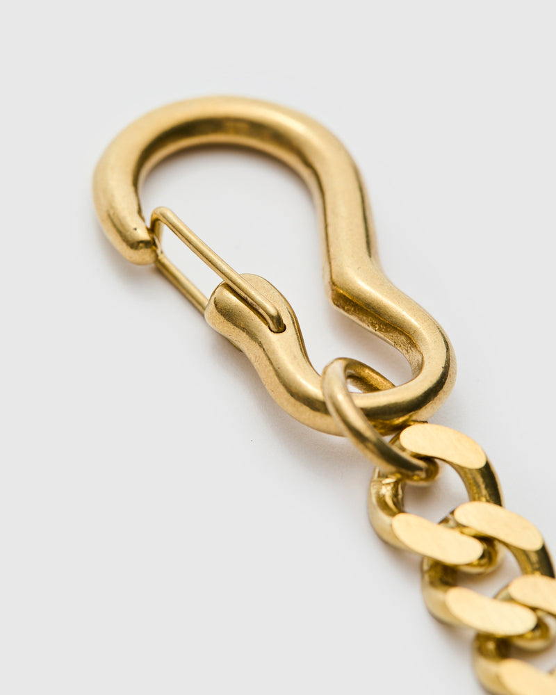 Cut Edge Chain Carabiner in Brass